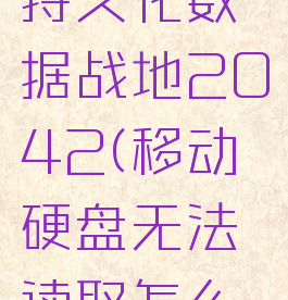 无法读取持久化数据战地2042(移动硬盘无法读取怎么办)