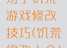 易宁饥荒游戏修改技巧(饥荒修改大全)