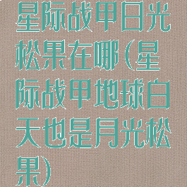 星际战甲日光松果在哪(星际战甲地球白天也是月光松果)