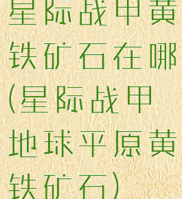 星际战甲黄铁矿石在哪(星际战甲地球平原黄铁矿石)