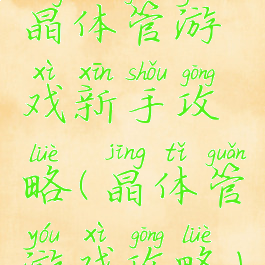 晶体管游戏新手攻略(晶体管游戏攻略)