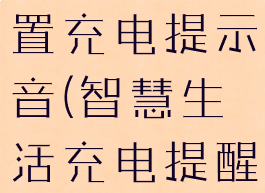 智慧生活设置充电提示音(智慧生活充电提醒)