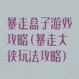 暴走盒子游戏攻略(暴走大侠玩法攻略)