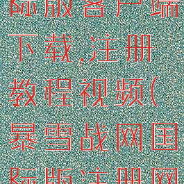 暴雪战网国际版客户端下载,注册教程视频(暴雪战网国际版注册网址)