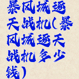 暴风城逐天战机(暴风城逐天战机多少钱)