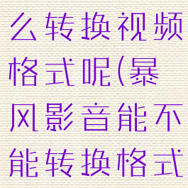暴风影音怎么转换视频格式呢(暴风影音能不能转换格式)