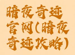 暗夜奇迹官网(暗夜奇迹攻略)