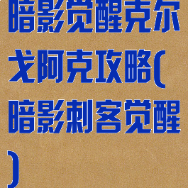 暗影觉醒克尔戈阿克攻略(暗影刺客觉醒)