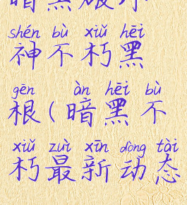 暗黑破坏神不朽黑根(暗黑不朽最新动态)