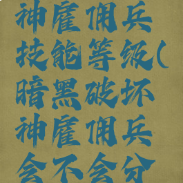 暗黑破坏神雇佣兵技能等级(暗黑破坏神雇佣兵会不会分经验)