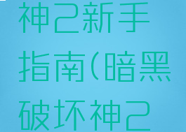 暗黑破坏神2新手指南(暗黑破坏神2新手入门)