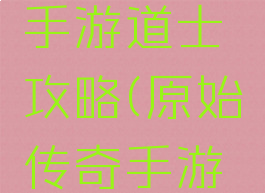 暗黑传奇手游道士攻略(原始传奇手游道士攻略)