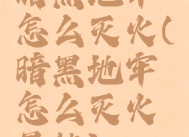 暗黑地牢怎么灭火(暗黑地牢怎么灭火最快)