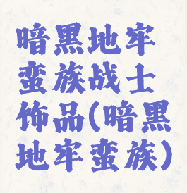 暗黑地牢蛮族战士饰品(暗黑地牢蛮族)