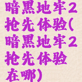 暗黑地牢2抢先体验(暗黑地牢2抢先体验在哪)