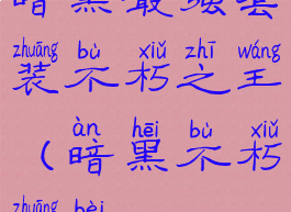 暗黑最强套装不朽之王(暗黑不朽装备)