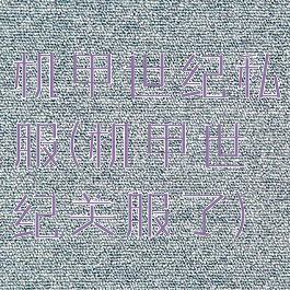 机甲世纪私服(机甲世纪关服了)