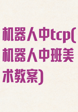 机器人中tcp(机器人中班美术教案)