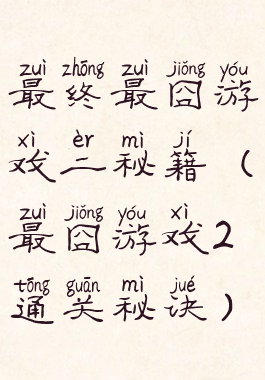 最终最囧游戏二秘籍(最囧游戏2通关秘诀)