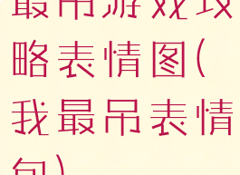 最吊游戏攻略表情图(我最吊表情包)