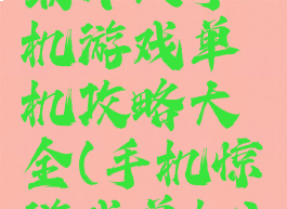 最吓人手机游戏单机攻略大全(手机惊悚游戏单机)