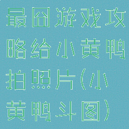 最囧游戏攻略给小黄鸭拍照片(小黄鸭斗图)