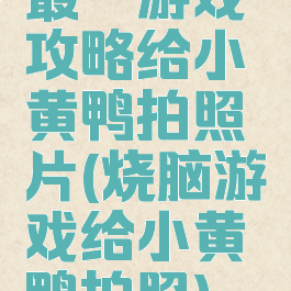 最囧游戏攻略给小黄鸭拍照片(烧脑游戏给小黄鸭拍照)