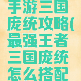 最强王者手游三国庞统攻略(最强王者三国庞统怎么搭配技能)
