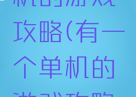 有一个单机的游戏攻略(有一个单机的游戏攻略是什么)