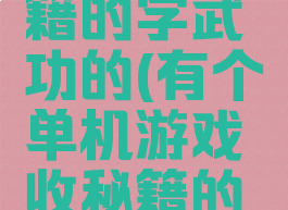有个单机游戏收秘籍的学武功的(有个单机游戏收秘籍的学武功的叫什么)