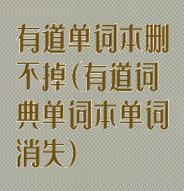 有道单词本删不掉(有道词典单词本单词消失)