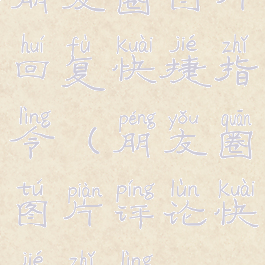 朋友圈图片回复快捷指令(朋友圈图片评论快捷指令)