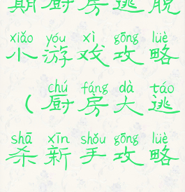 期厨房逃脱小游戏攻略(厨房大逃杀新手攻略)