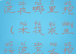 木筏求生污泥在哪里挖(木筏求生污泥怎么挖)