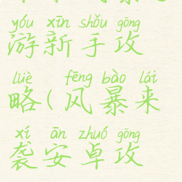 未来风暴手游新手攻略(风暴来袭安卓攻略)