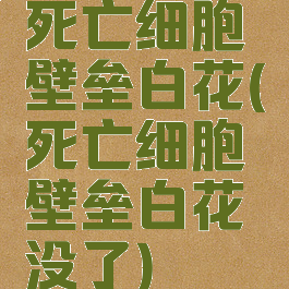 死亡细胞壁垒白花(死亡细胞壁垒白花没了)