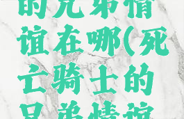 死亡骑士的兄弟情谊在哪(死亡骑士的兄弟情谊在哪看)