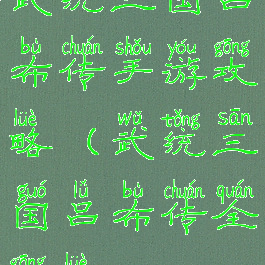 武统三国吕布传手游攻略(武统三国吕布传全攻略)