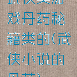 武侠类游戏丹药秘籍类的(武侠小说的丹药)