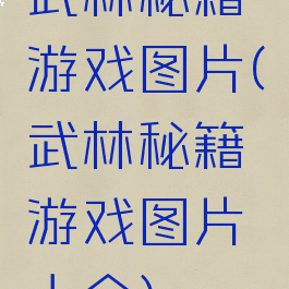 武林秘籍游戏图片(武林秘籍游戏图片大全)