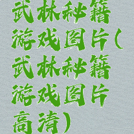 武林秘籍游戏图片(武林秘籍游戏图片高清)