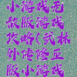 武林外传小游戏无敌版游戏攻略(武林外传修正版小游戏攻略)