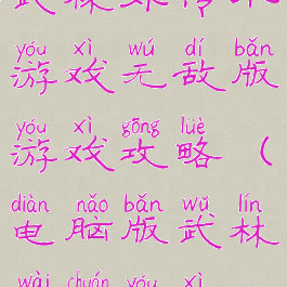 武林外传小游戏无敌版游戏攻略(电脑版武林外传游戏)