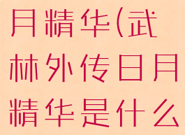 武林外传日月精华(武林外传日月精华是什么样的)