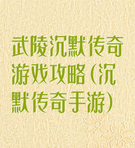 武陵沉默传奇游戏攻略(沉默传奇手游)