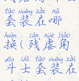 残虐角斗士套装在哪换(残虐角斗士套装在哪换8.0)