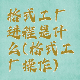 格式工厂进程是什么(格式工厂操作)