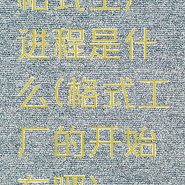 格式工厂进程是什么(格式工厂的开始在哪)