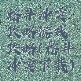 格斗冲突攻略游戏攻略(格斗冲突下载)