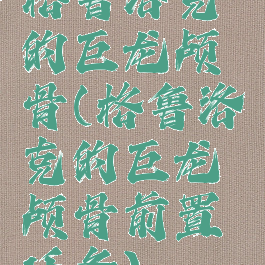 格鲁洛克的巨龙颅骨(格鲁洛克的巨龙颅骨前置任务)